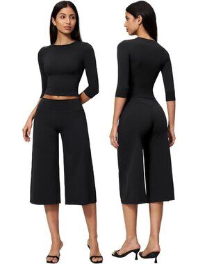Stylish 2-Piece Workout Set for Women | Yoga & Pilates Guacho Pants Outfit